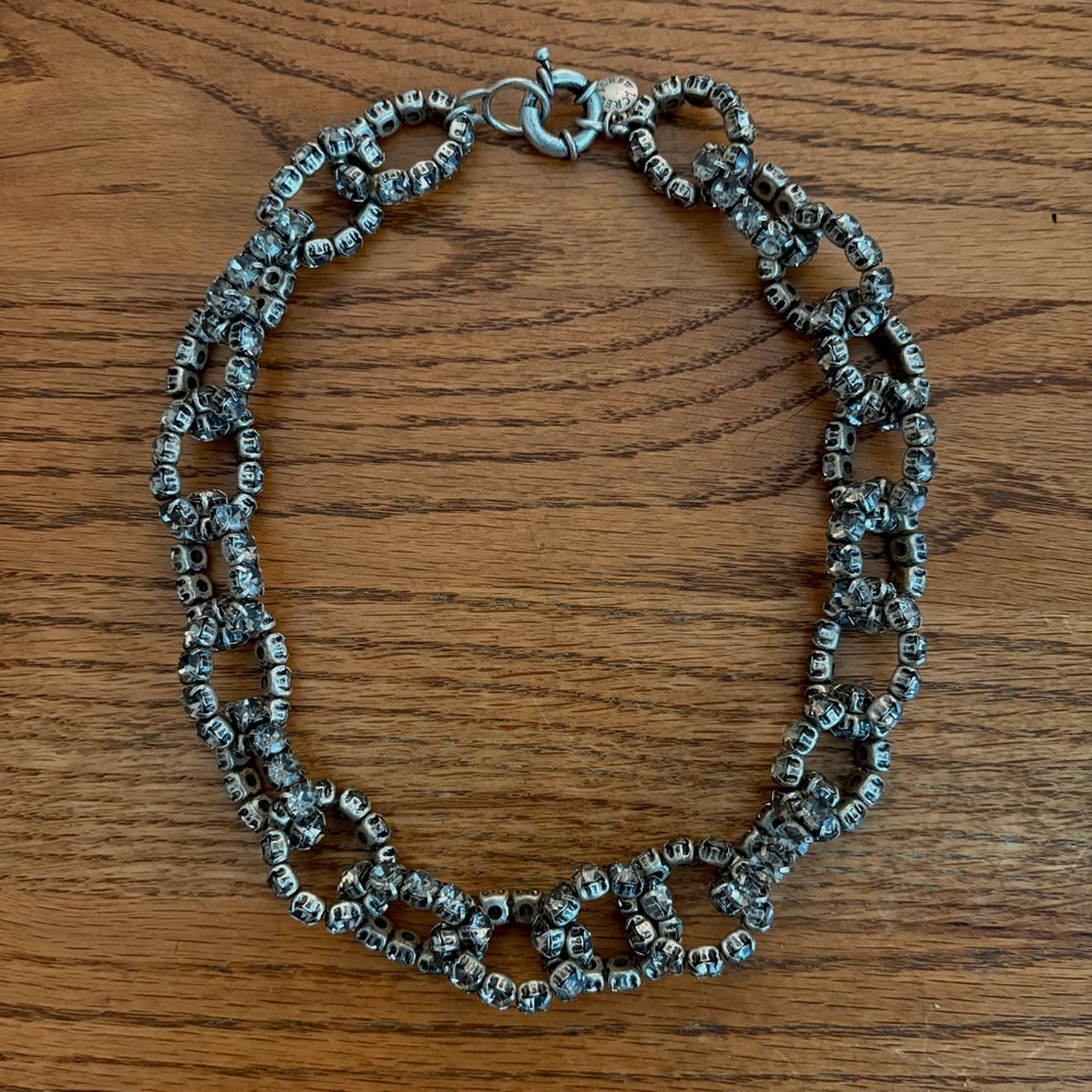 J.Crew | Interlocking Crystal Link Necklace | 19”… - image 2